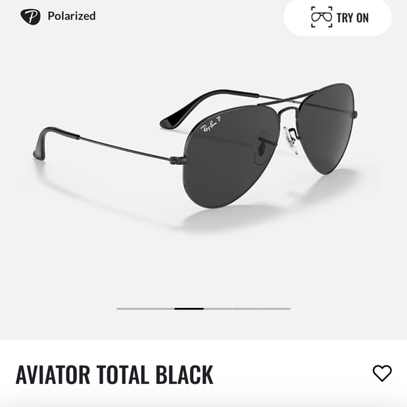 Ray ban aviators with case in all black - Picture 3 of 5